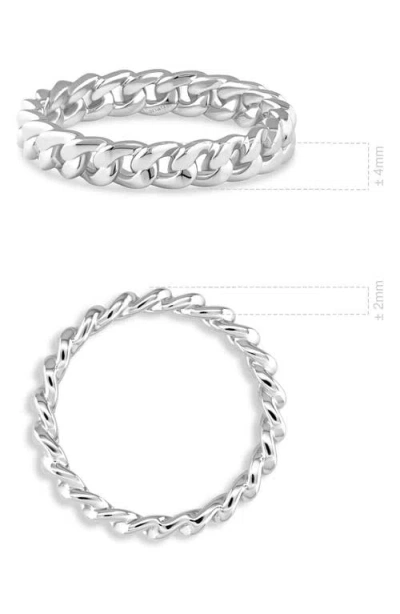 Devata Curb Chain Eternity Ring In Metallic