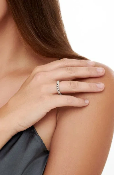 Devata Curb Chain Eternity Ring In Metallic