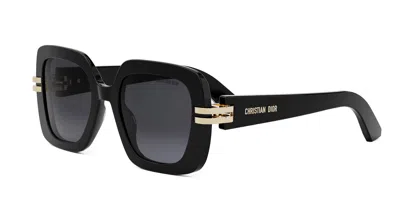 Dior C S2i Smoke Gradient Square Sunglasses Cd40154i 01b 52 In Black