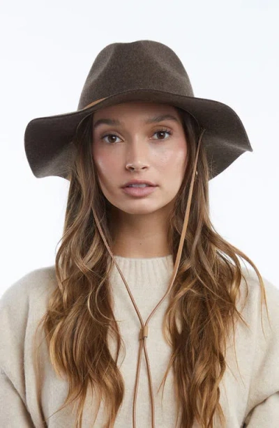 Wyeth Wool Fedora Hat In Black