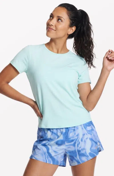 Skechers Stripe Peformance T-shirt In Blue