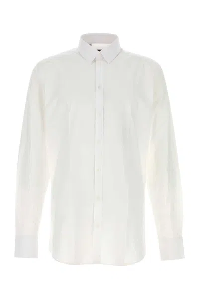 Dolce & Gabbana White Regular Solid Shirt In White