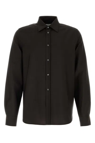 Jil Sander Brown Regular Solid Shirt In Brown