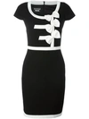 BOUTIQUE MOSCHINO bow detail fitted dress,DRYCLEANONLY