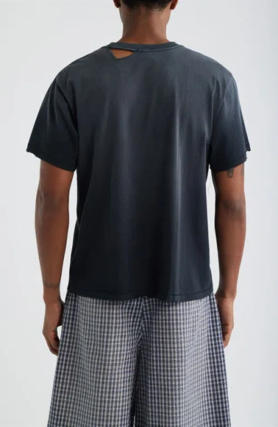 Elwood Core Distressed Tee In Black
