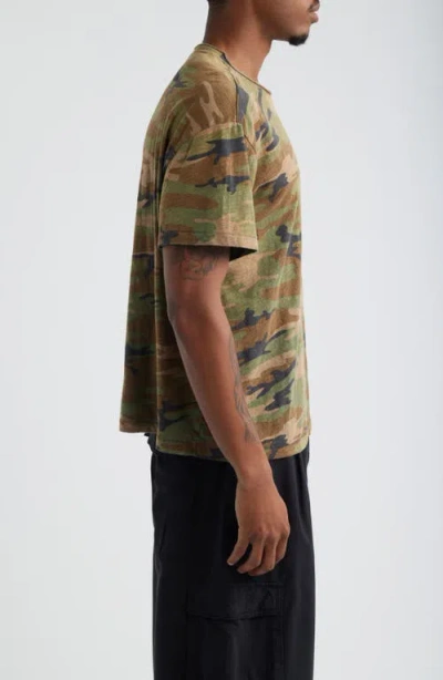 Elwood Slub Print Cotton Crewneck T-shirt In Multi