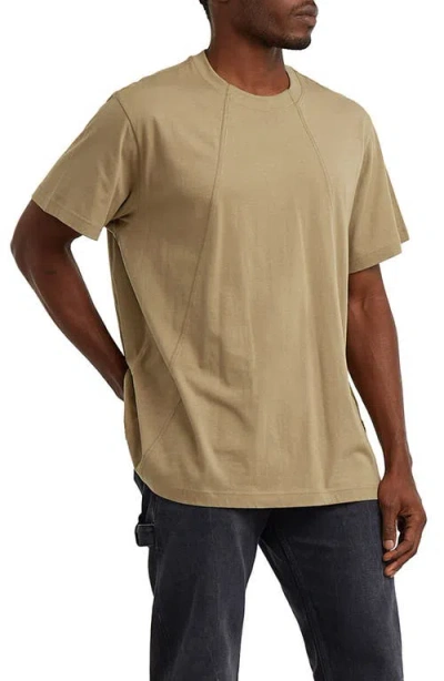 G-star Exposed Seam T-shirt In Brown
