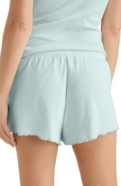 Tommy John Pointelle Rib Sleep Shorts In Blue