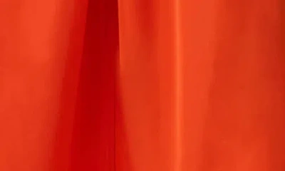 Lafayette 148 Technical Taffeta Belted Sleeveless Midi Dress In Orange