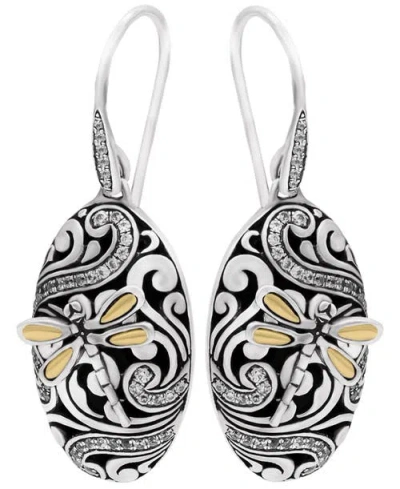 Devata Dragonfly Earrings In Silver