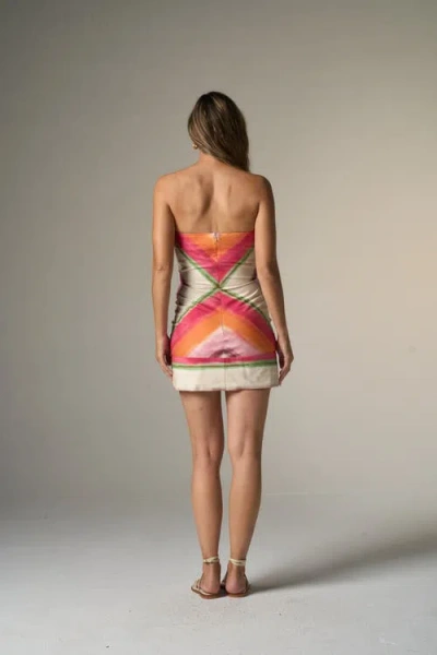 Jbq Sofia Strapless Mini Dress In Multi