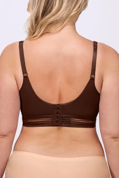 Shapellx Wireless Full Coverage Seamless Bra In Brown