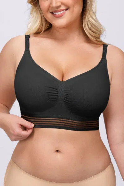 Shapellx Wireless Full Coverage Seamless Bra In Black