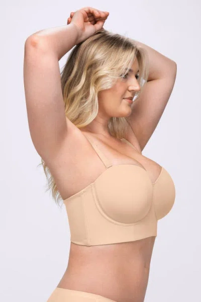 Shapellx Strapless Convertible Underwire Bra Full Coverage In Neutral