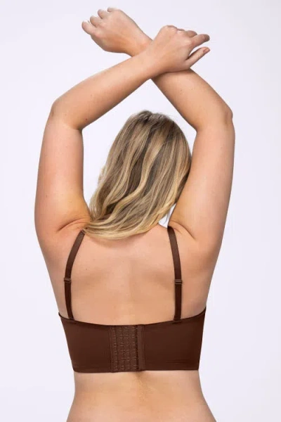 Shapellx Strapless Convertible Underwire Bra Full Coverage In Brown