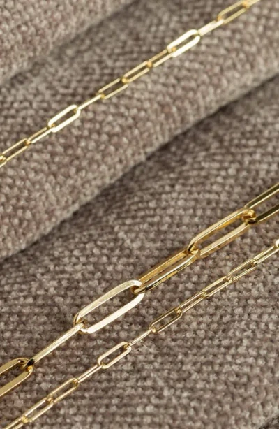 Aurate New York Medium Paperclip Chain Necklace In Gold