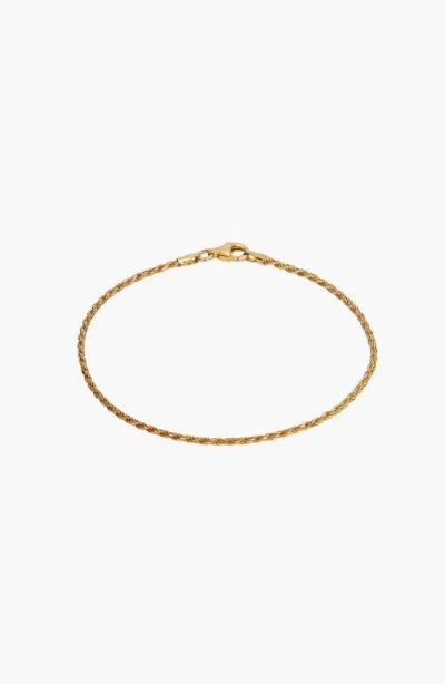 Aurate New York Rope Chain Bracelet In Gold