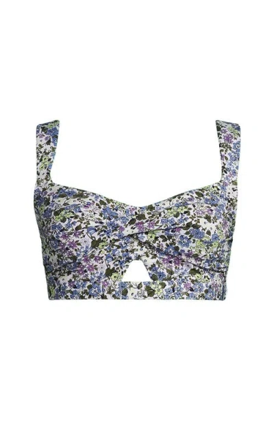 Lands' End Twist Front Bikini Top In Multi