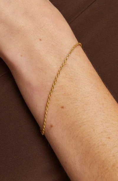 Aurate New York Rope Chain Bracelet In Gold