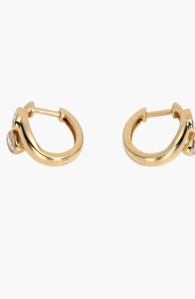 Aurate New York Lab Grown White Sapphire Ellipse Earrings In Gold