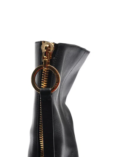 Pre-owned Dior Effrontee Zip-up Heeled Ankle Boots In Black