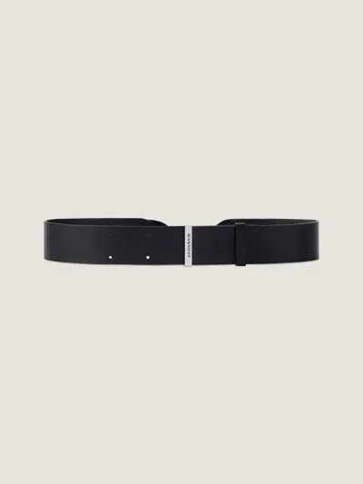 Givenchy Bow Belt In Leather In Black