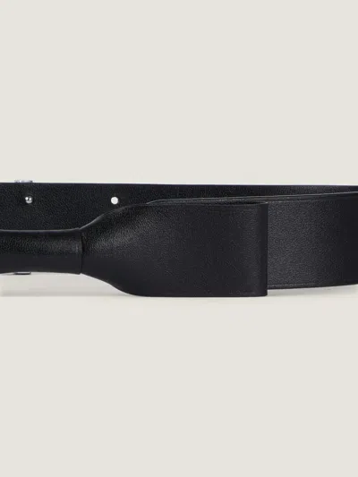 Givenchy Bow Belt In Leather In Black