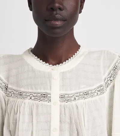 Paige Cotton Embroidered Pasadena Blouse In White