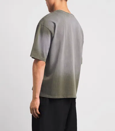 Commas Embroidered Classic T-shirt In Gray