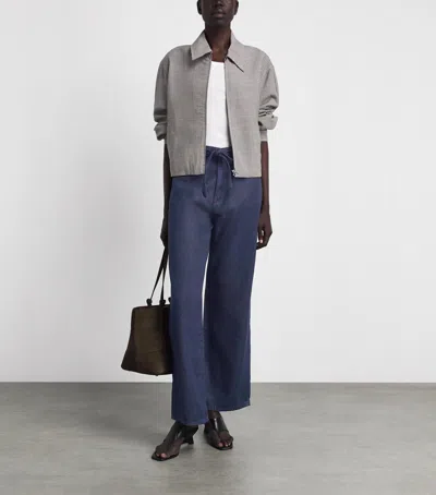 Rag & Bone Drawstring Phoebe Wide-leg Jeans In Blue