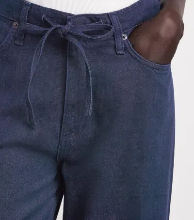 Rag & Bone Drawstring Phoebe Wide-leg Jeans In Blue