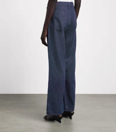 Rag & Bone Drawstring Phoebe Wide-leg Jeans In Blue