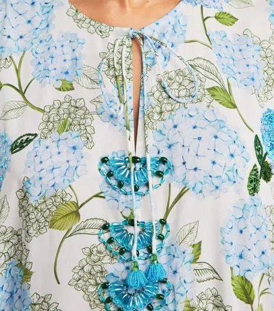 Verandah Embellished Hydrangea Maxi Kaftan In Multi