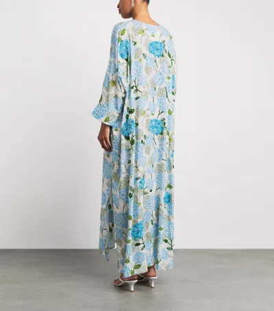 Verandah Embellished Hydrangea Maxi Kaftan In Multi