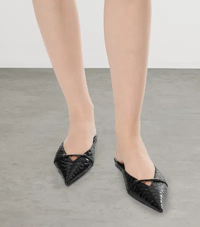 Tom Ford Python-embossed Leather Julianne Mules In Multi