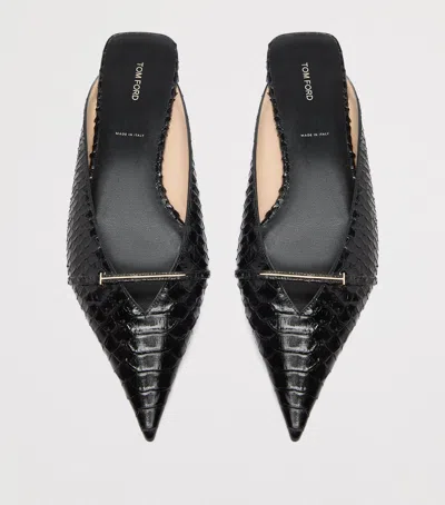 Tom Ford Python-embossed Leather Julianne Mules In Multi