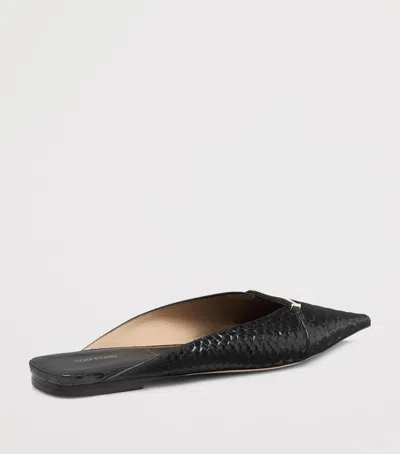 Tom Ford Python-embossed Leather Julianne Mules In Multi