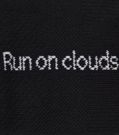 On Logo Socks In Black