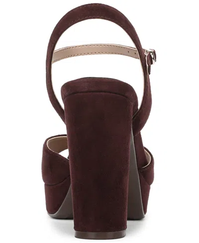 Naturalizer Marigold Ankle Strap Platform Sandal In Burgundy