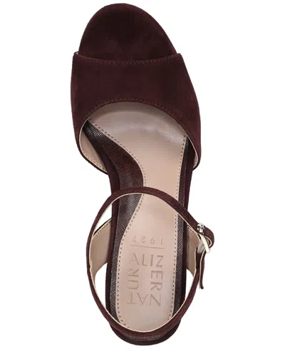 Naturalizer Marigold Ankle Strap Platform Sandal In Burgundy
