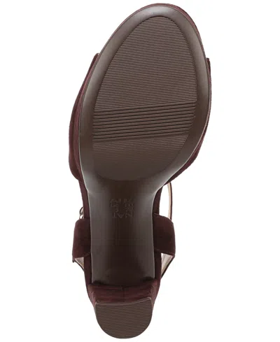 Naturalizer Marigold Ankle Strap Platform Sandal In Burgundy