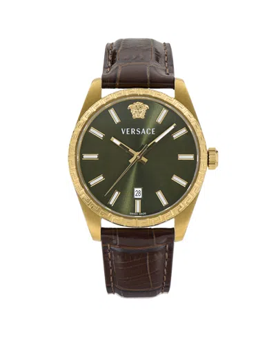 Versace Millenium Gent 40mm Watch In Brown