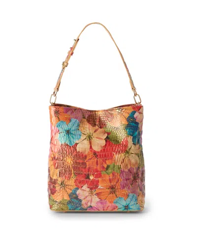 Brahmin Celina Medium Leather Bucket Bag In Multi