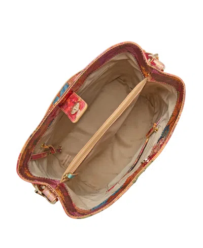 Brahmin Celina Medium Leather Bucket Bag In Multi