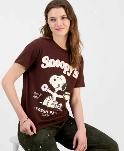 Grayson Threads, The Label Juniors' Snoopy Pastry Graphic-print Tee In Multi
