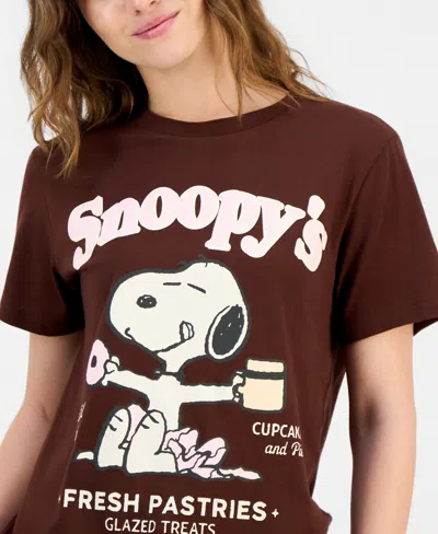 Grayson Threads, The Label Juniors' Snoopy Pastry Graphic-print Tee In Multi