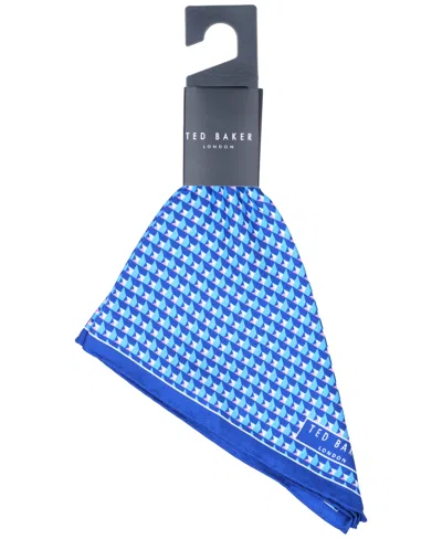 Ted Baker Men's Geometric Pattern Pocket Square In Blue