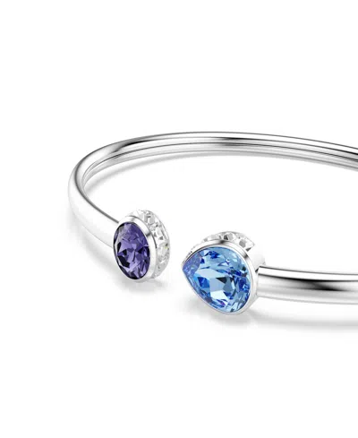 Swarovski Chroma Crystal-embellished Open Bangle In Metallic
