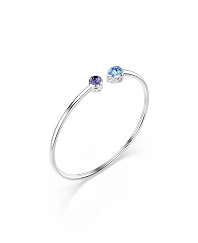 Swarovski Chroma Crystal-embellished Open Bangle In Metallic
