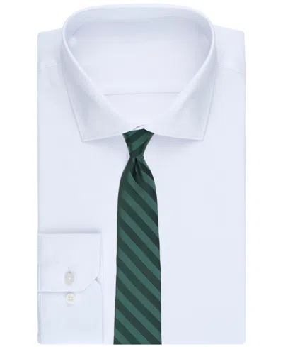 Perry Ellis Men's Satin Stripe Solid Tie In Green